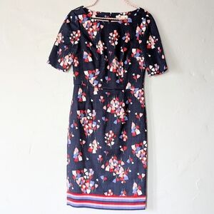Boden Fleur Fitted Dress in Tulip Print - Size 8R - Excellent